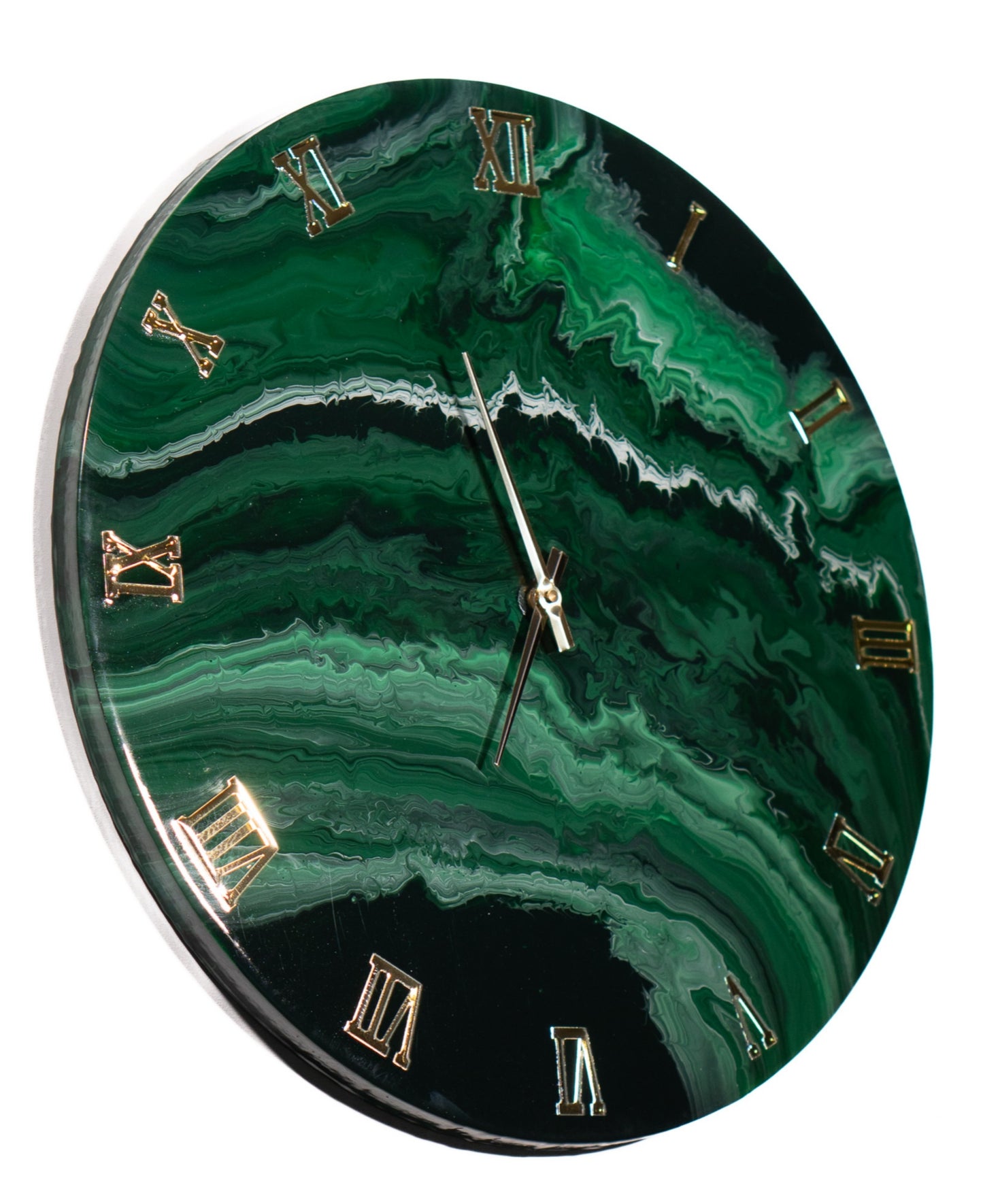 Orologio Da Parete in Resina Circolare – Marmo Verde Alpi