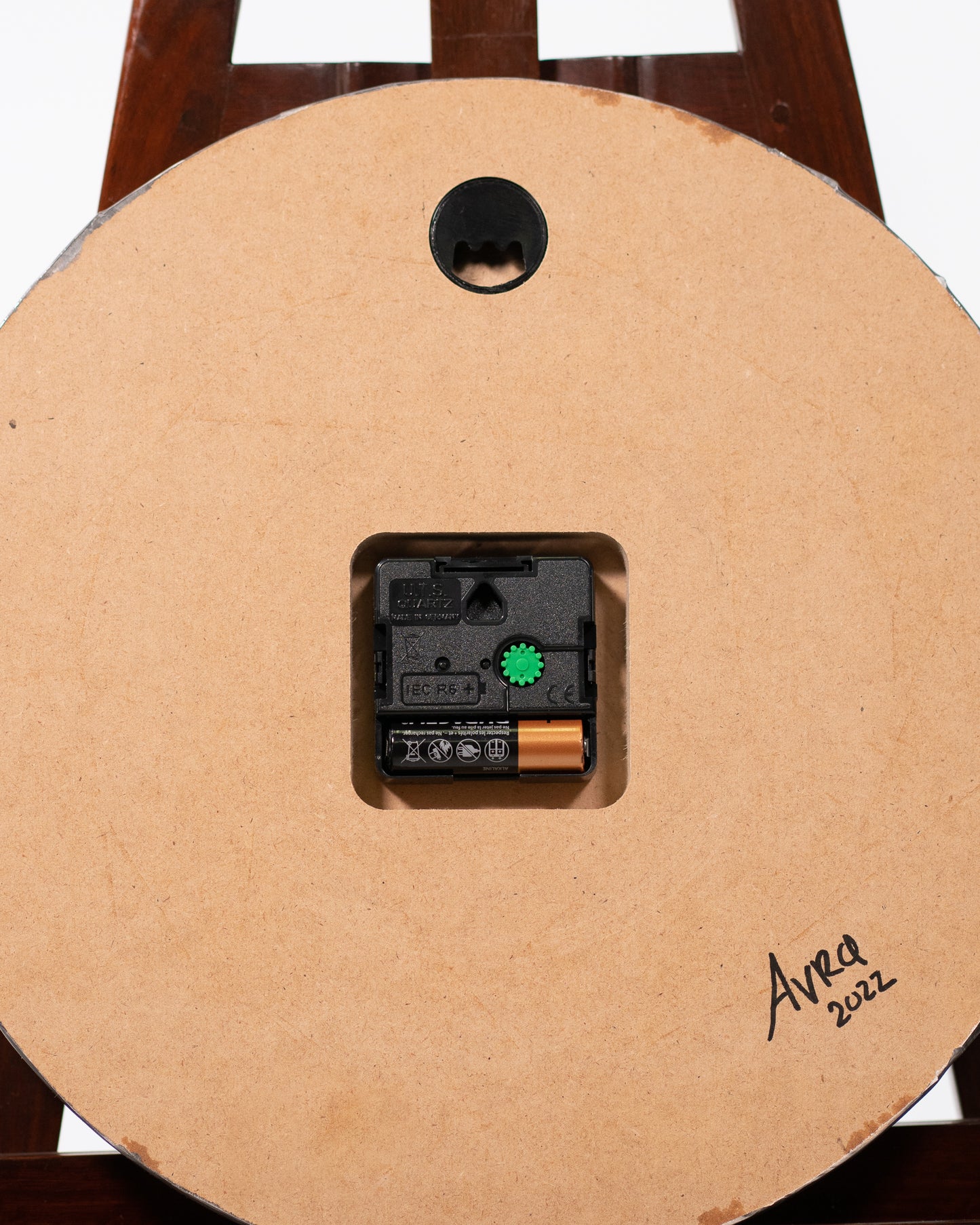 Orologio da Parete in Legno Resina fantasia Blu Base 30 cm di diametro