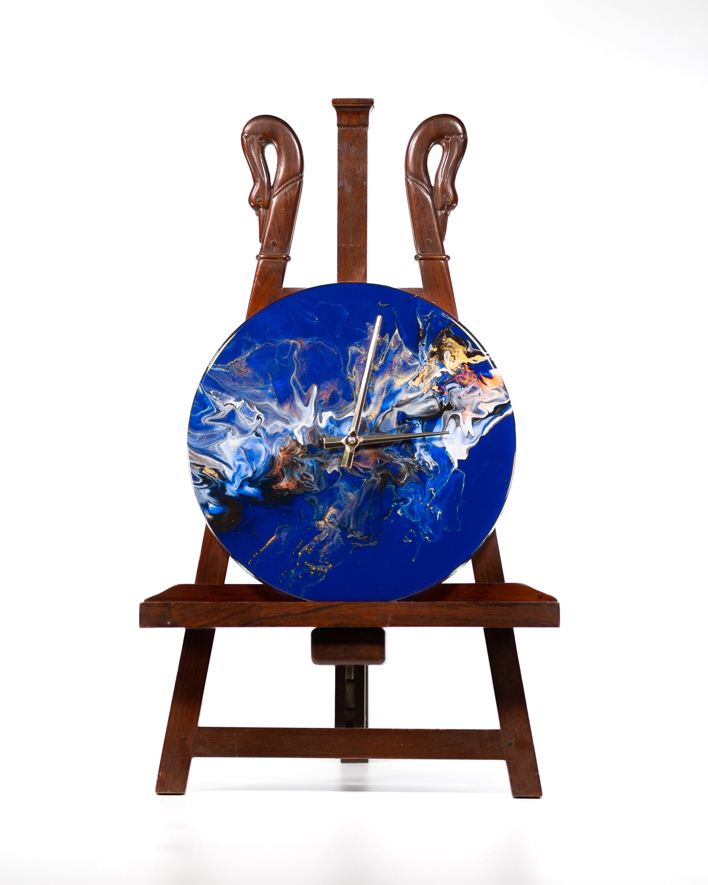 Orologio da Parete in Legno Resina fantasia Blu 30 cm di diametro