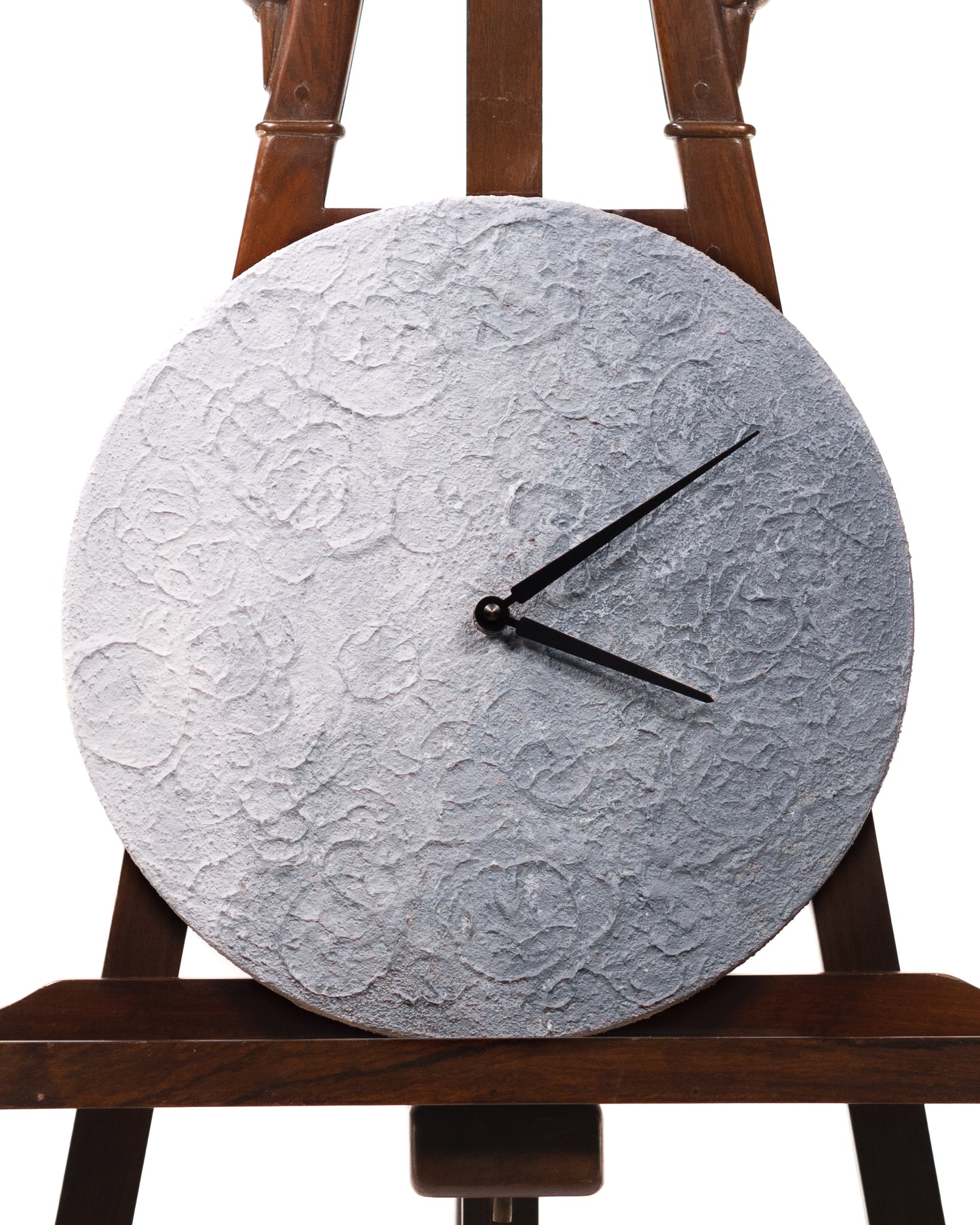 Orologio Da Parete in Legno Gesso effetto Luna 30 cm di diametro