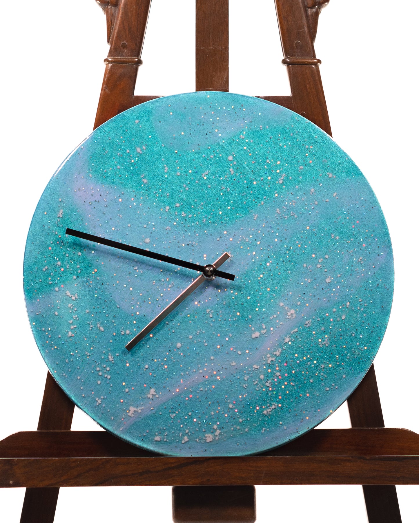 Orologio da Parete in Legno Resina effetto Marmo Color Tiffany 40 cm di diametro
