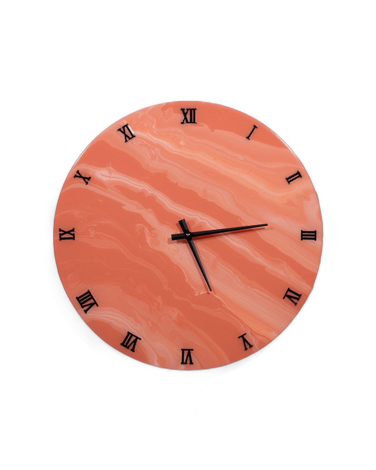 Orologio Da Parete in Resina Circolare – Effetto Marmo Rosa di Venezia