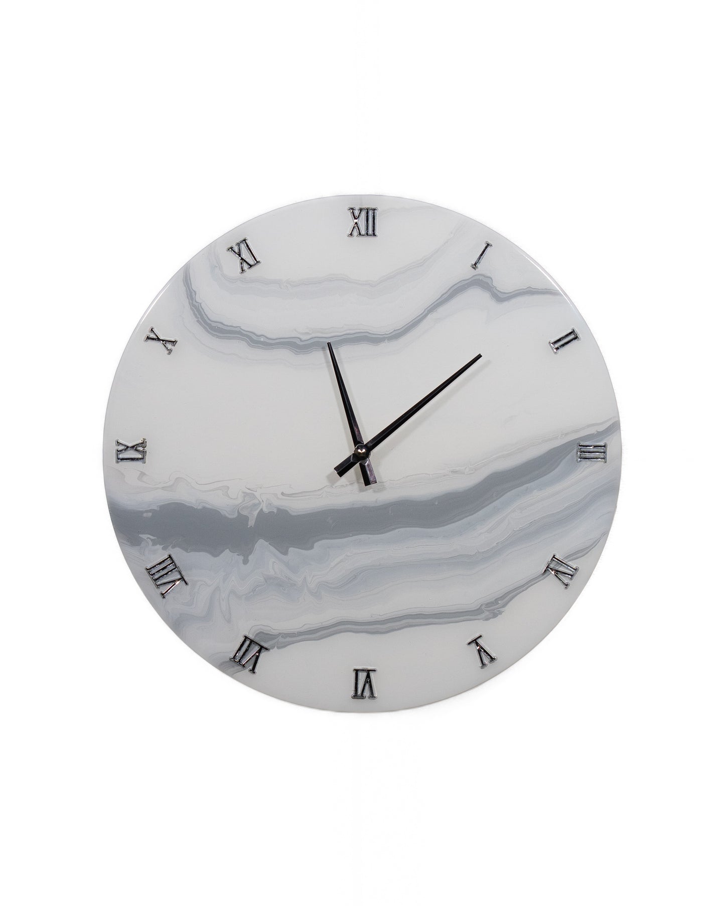 Orologio Da Parete in Resina Circolare – Effetto Marmo Carrara
