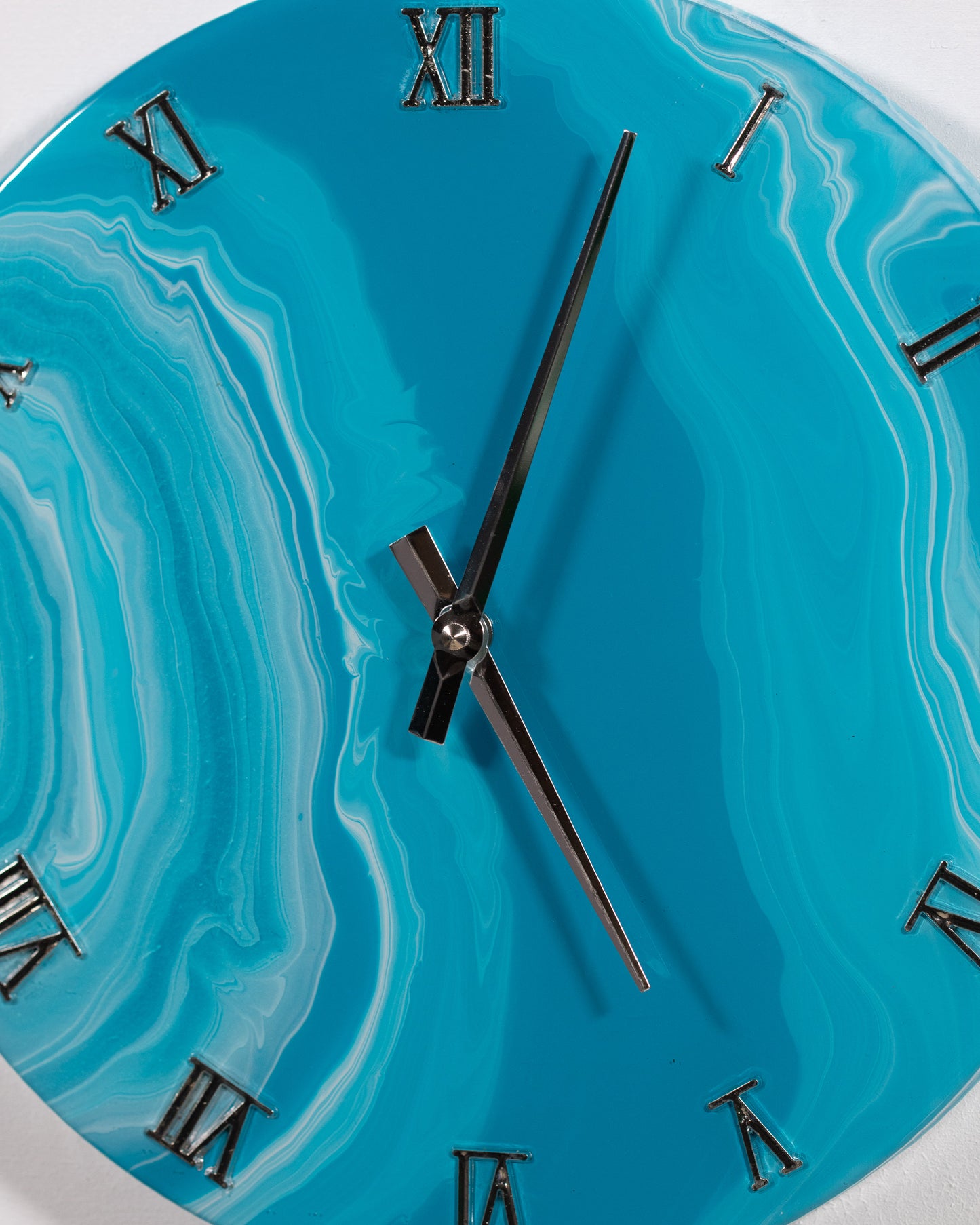 Orologio Da Parete in Resina Circolare – Marmo Azzurro