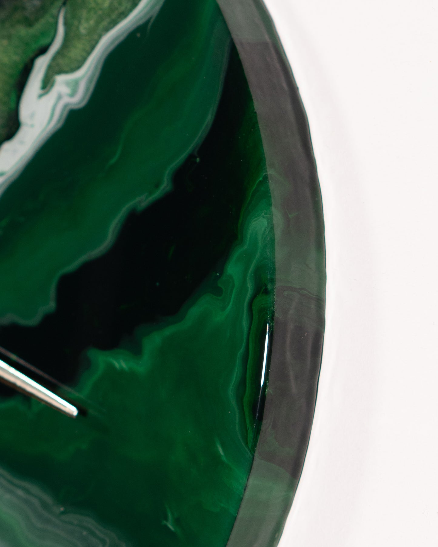 Orologio da Parete in Legno Resina effetto Marmo Verde Alpi 30 cm di diametro