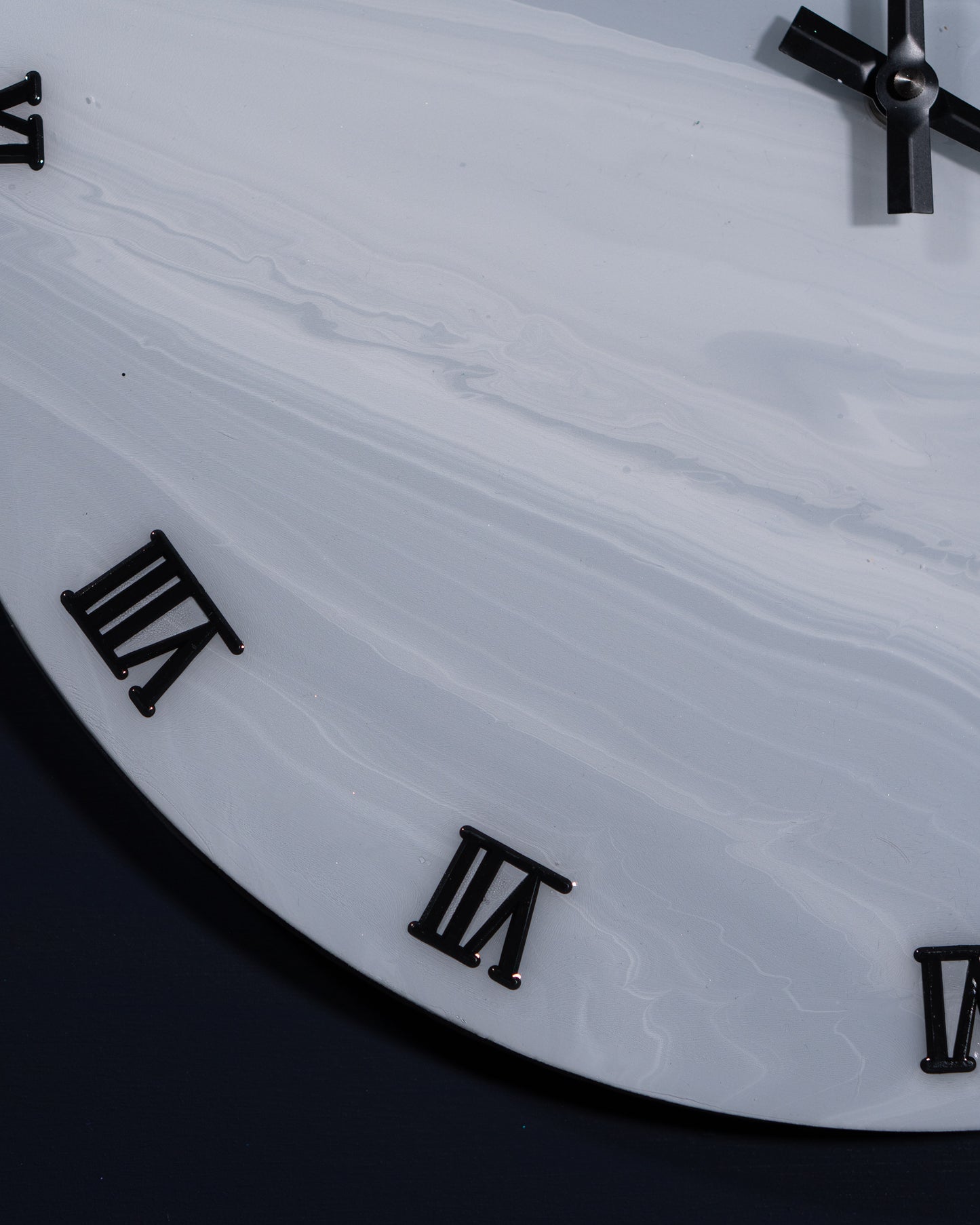 Orologio da Parete in Legno Resina effetto Marmo Grigio 40 cm di diametro