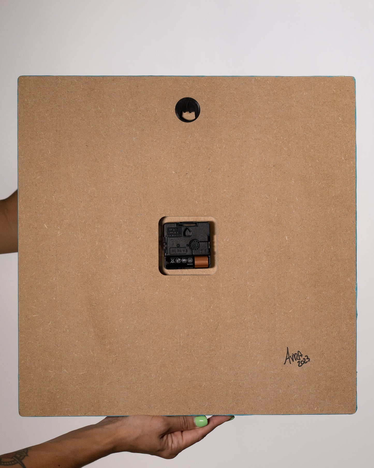 Orologio Da Parete in Resina Quadrato – Effetto Marmo Carrara